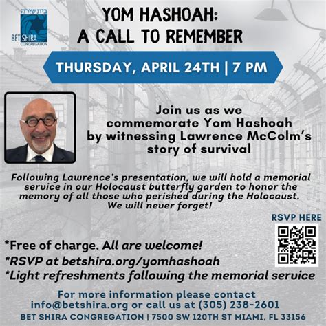 bet shira|Yom HaShoah .